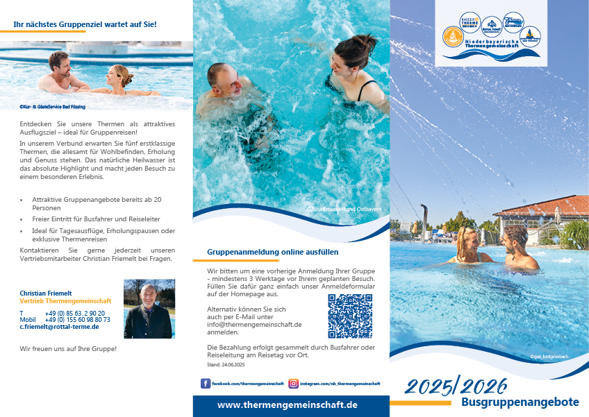 Busgruppenangebote der Niederbayerischen Thermengemeinschaft