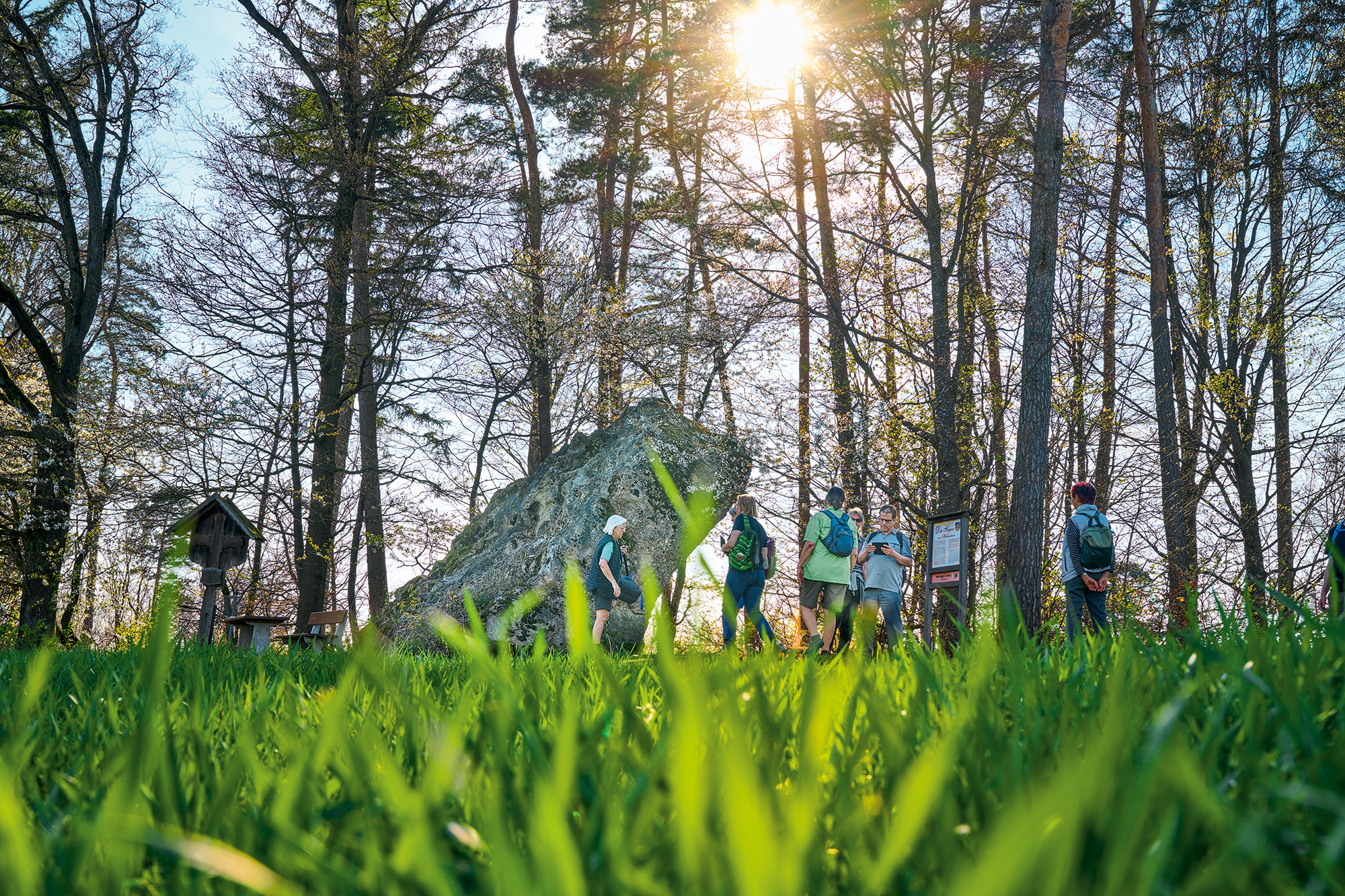 Wandern im schönen Rottal, zwischen grünen Wiesen und weitläufigen Wäldern in Bad Birnbach